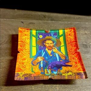 V-Syndicate‎ Glass Ashtray  Vibrant Art Deco Ashtray - Van Gough